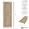 Ekena Millwork Rustic Two Equal Panel Flat Panel Rough Sawn Faux Wood Shutters (Per Pair), Primed Tan, 18"W x 48"H SHUFP18X48RSPR - alternate 16